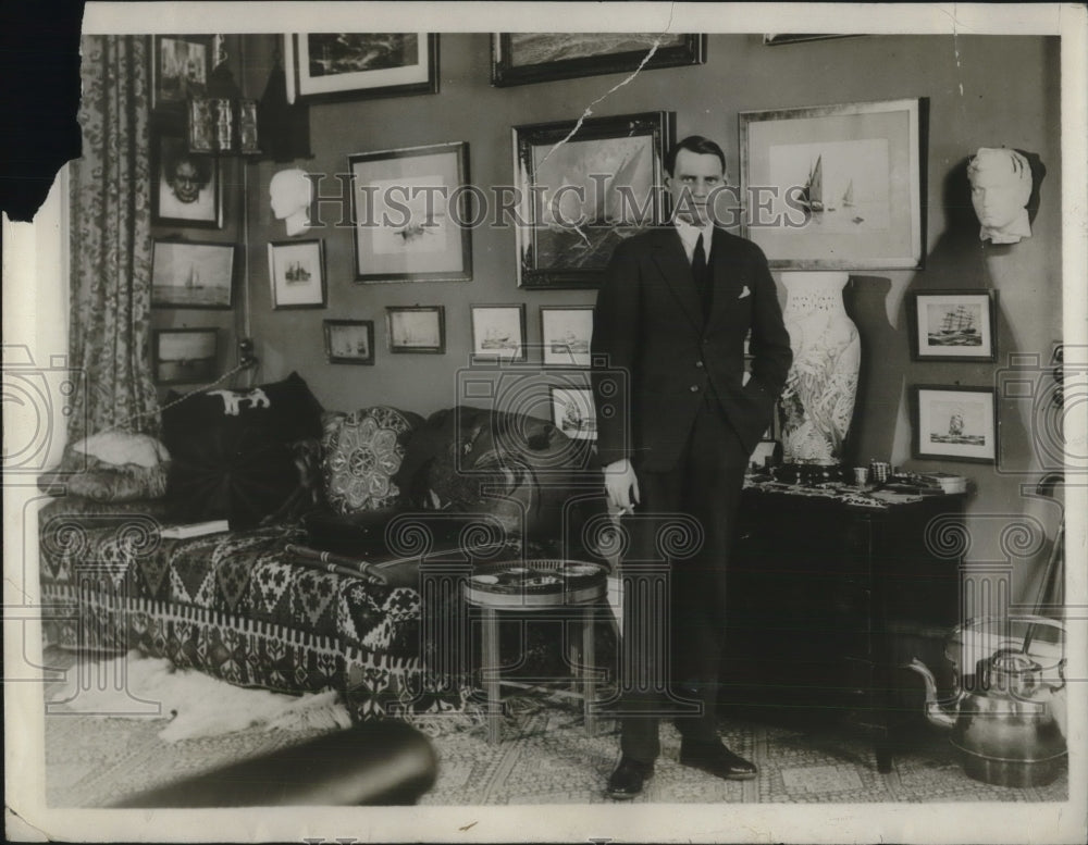 1929 H.R.H. The Crown Prince Of Denmark On His Study At Castle - Historic Images