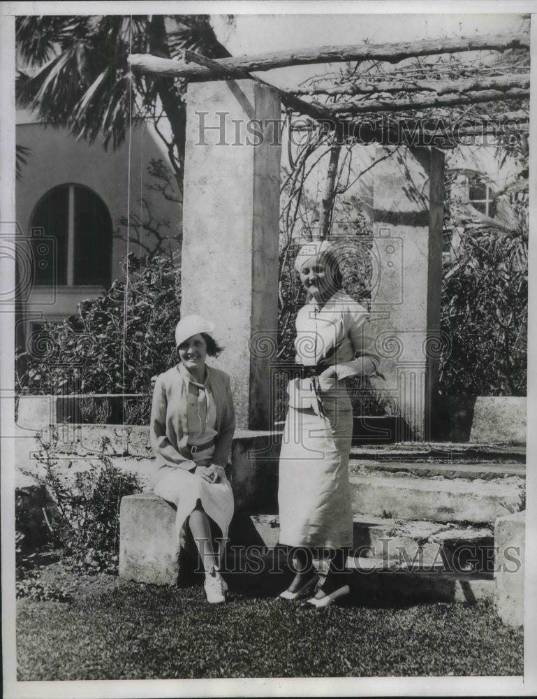 1933 Press Photo Miss Harriet Black Brighton Massachusetts Bahamas Vacation - Historic Images