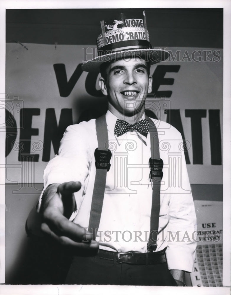 1956 Press Photo Sherman Merrill Young Democrats - Historic Images