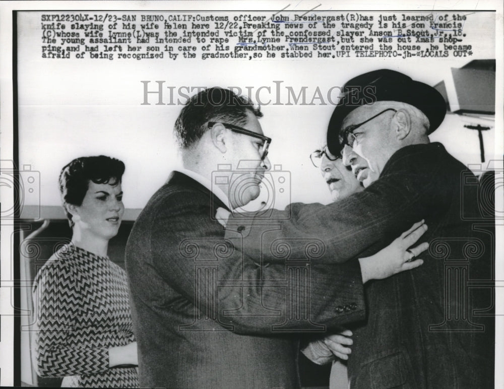 1960 Press Photo John Prendergast Customs Officer Learns of Wife&#39;s Murder - Historic Images