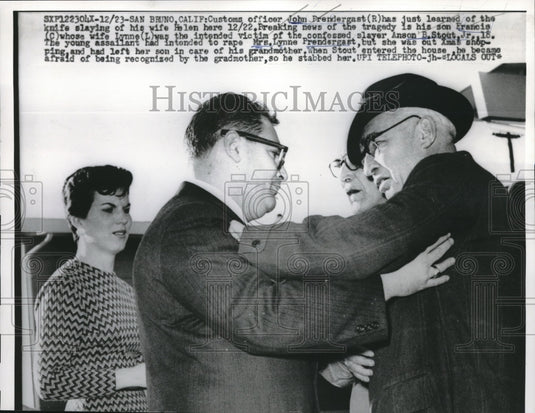 1960 Press Photo John Prendergast Customs Officer Learns of Wife's Murder - Historic Images