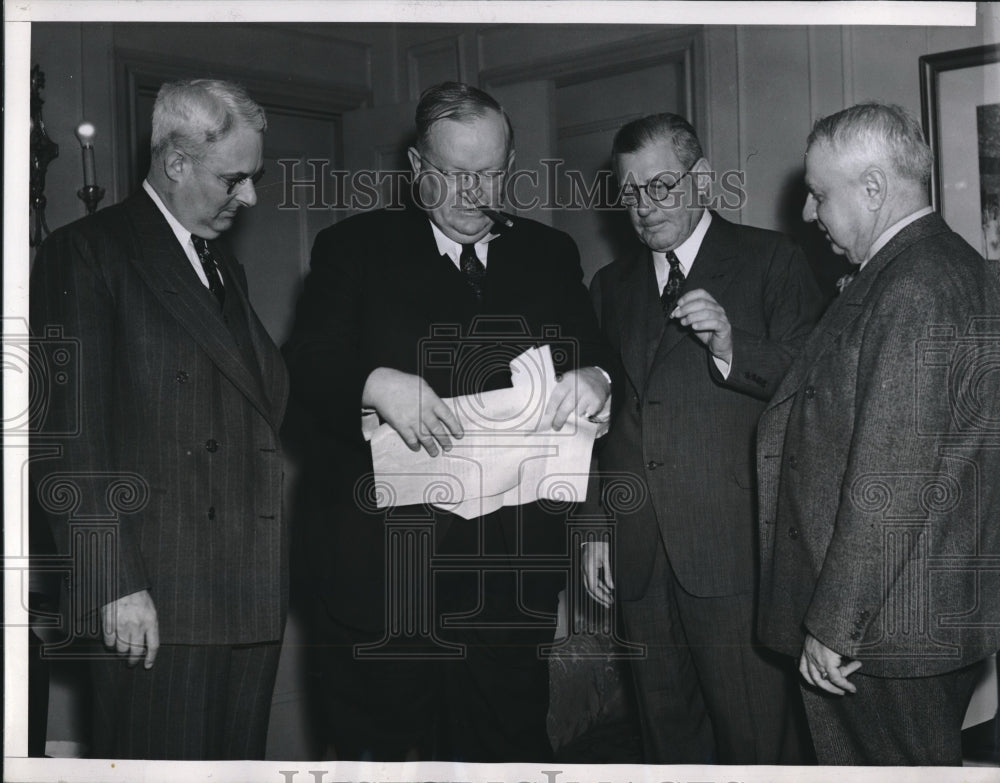 1940 Press Photo La, Calif. NG Henthorne,Gov LC Phillips of Okla, L Wentz,Halbel - Historic Images