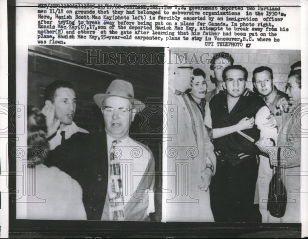 1960 Portland, Oressubversives deported HS MacKay,R MacKay,H Mackay - Historic Images