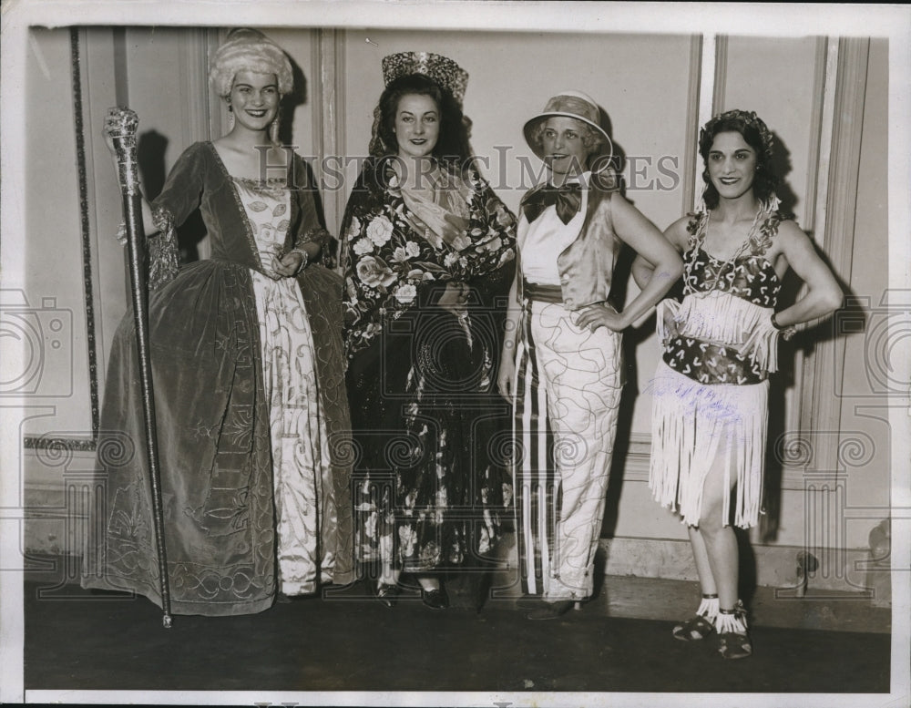 1934 Press Photo Poor Richards Advertising Club Ann Speed, Peggy Fleetwood, - Historic Images