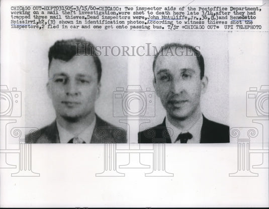 1960 Post Office Inspectors John McAuliffe & Benedetto Spizzirri - Historic Images