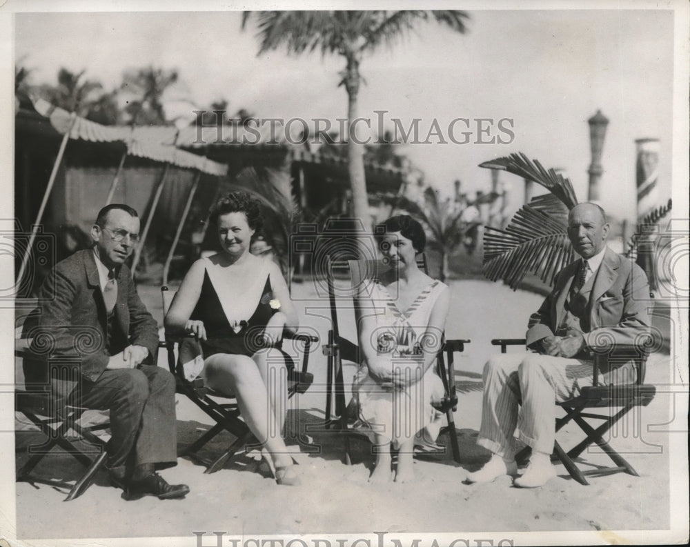 1933 Press Photo William A. McClean,Mrs.George McClean,John Curry,George McClean-Historic Images