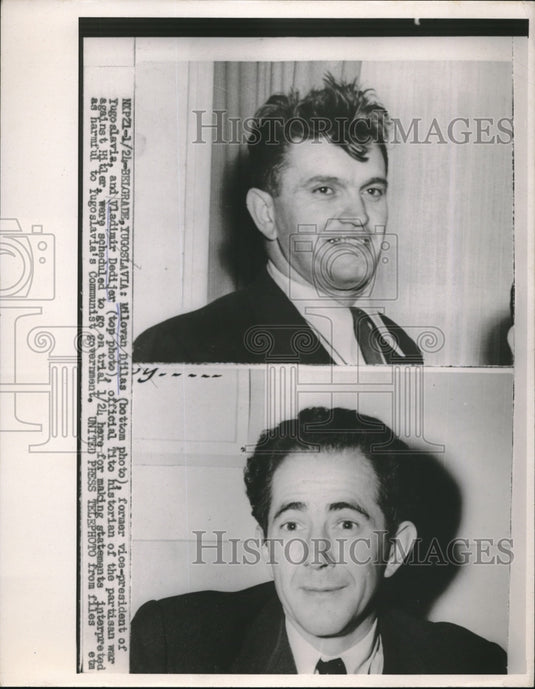 1955 Press Photo Yugoslavia former vice Pres. & historian anti Communists - Historic Images