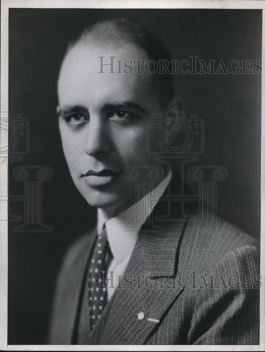 1937 Alfred Charpeutier Wearing Suit & Tie - Historic Images