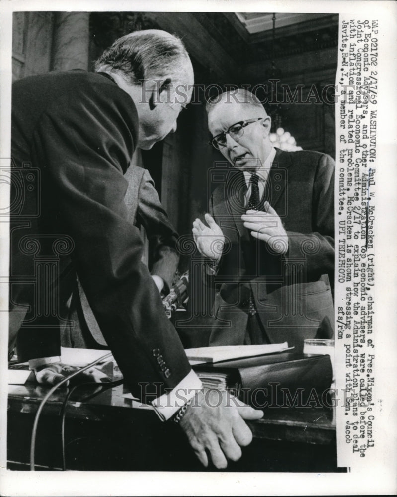 1969 Press Photo Paul McCracken Council Economic Advisers-Historic Images