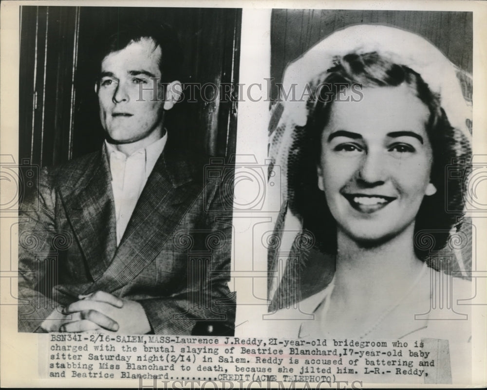 1948 Press Photo Laurence J. Reddy Bridegroom Who Is Charged With The Brutal - Historic Images