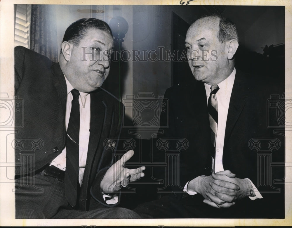 1962 Press Photo Secretary of State Dean Rusk Briefs Rep. Thomas Morgan - Historic Images