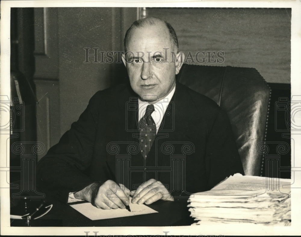 1938 Solicitor General Stanley E. Reed Sitting At His Desk - Historic Images