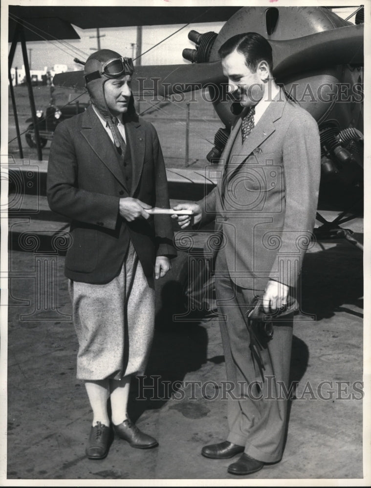 1933 La, Calif. Rex Boston, American Legion post 350 &amp; LW Frankley, - Historic Images