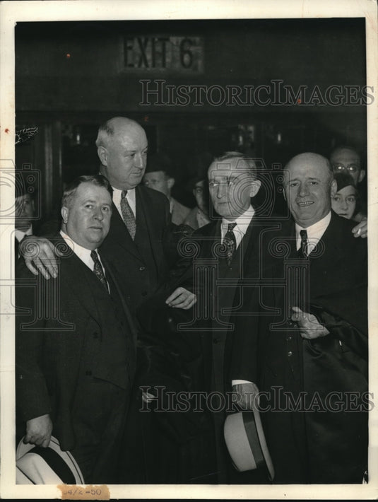 1934 D.C. J Farley, S Evans,Sen. O'Mahoney,Rep Rayburn - Historic Images