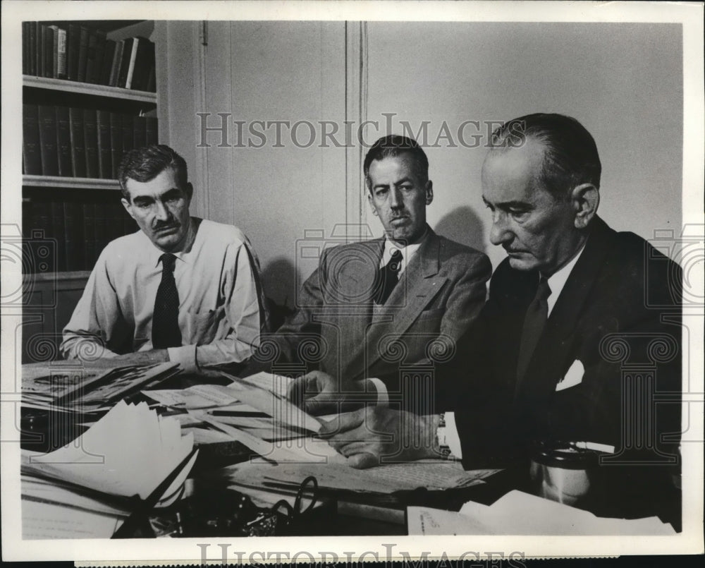 1952 Press Photo Newsweek Magazine, Ken Crawford, Chet Shaw,Ek Lindley - Historic Images