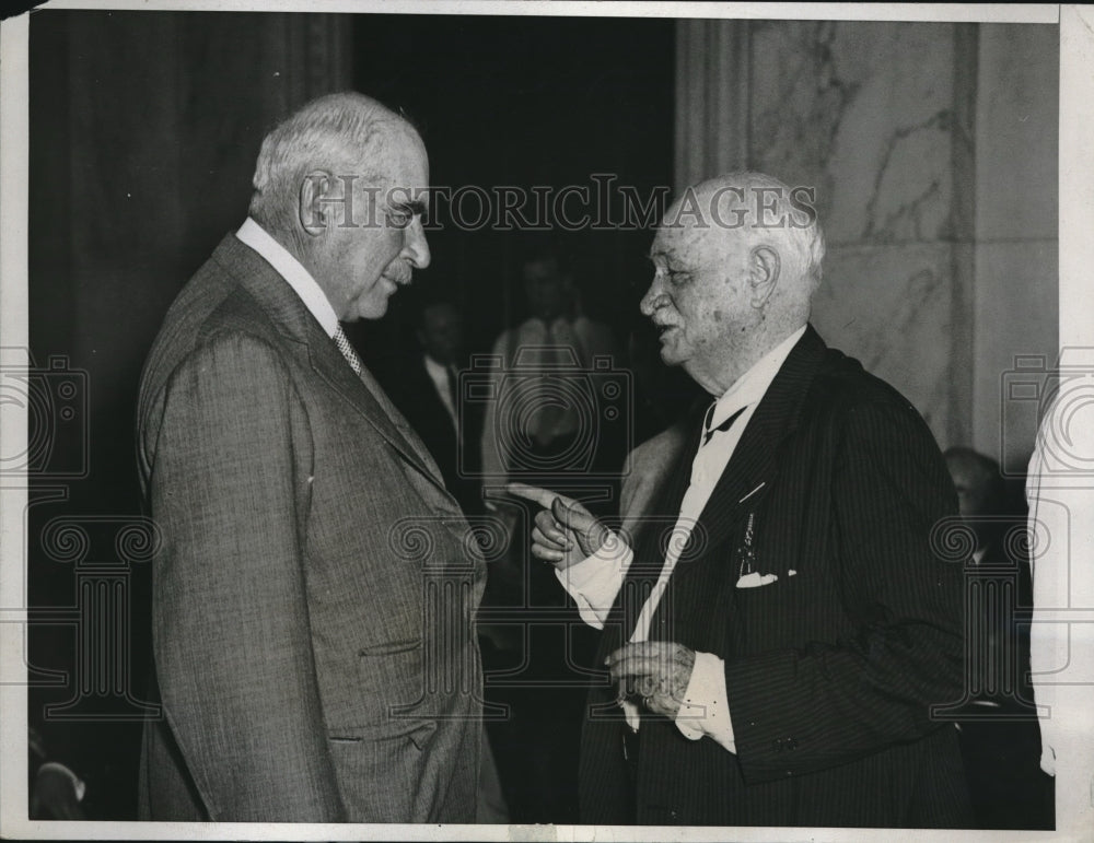 1933 Press Photo Famous New York Financier J P Morgan Senator Fletcher FL-Historic Images