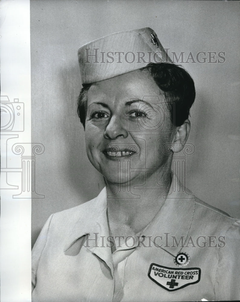 1959 Mrs Dorothy K Carey, volunteer chair of Nursing Red Cross - Historic Images