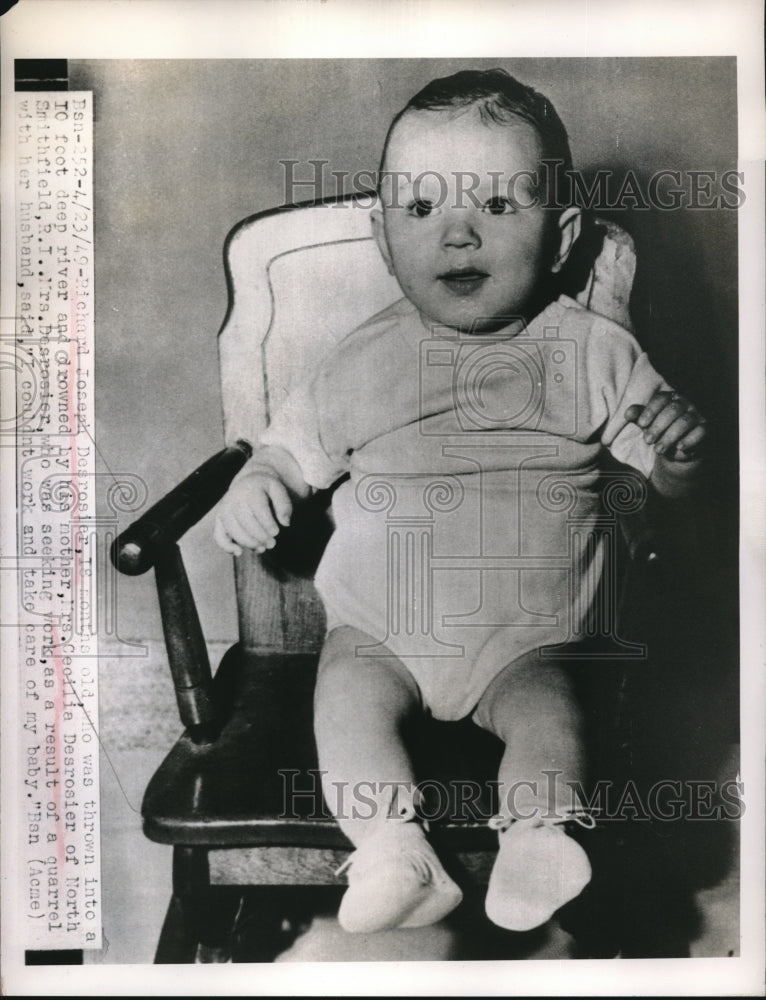 1949 Richard Joseph Desrosier Drowned By His Mother - Historic Images