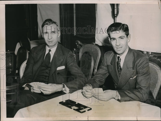 1936 Press Photo Dr JC McLellan & M Neiman Win National Pairs Championship-Historic Images