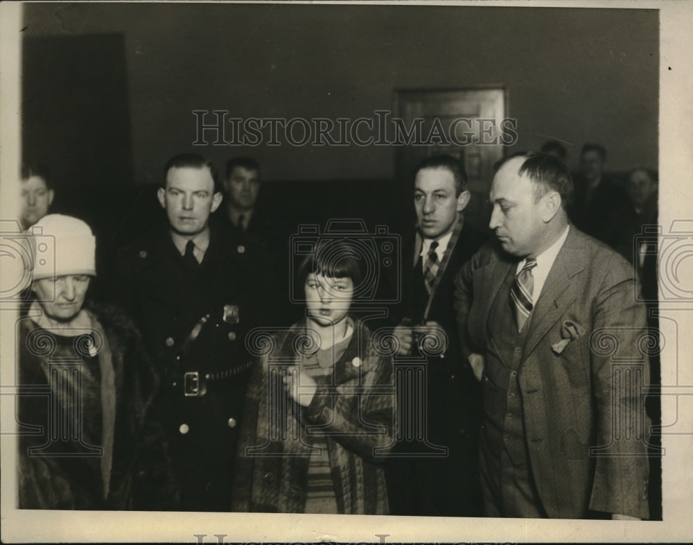 1930 Lillian Duffy kidnapped, was in court Conrad Johnson arraigned - Historic Images