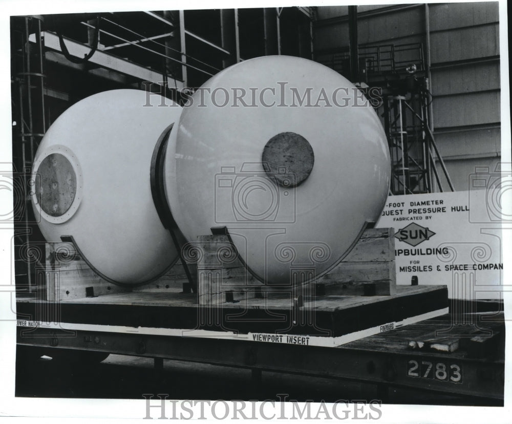 1969 Pressure hull for Deep Quest sub ready for testing - Historic Images