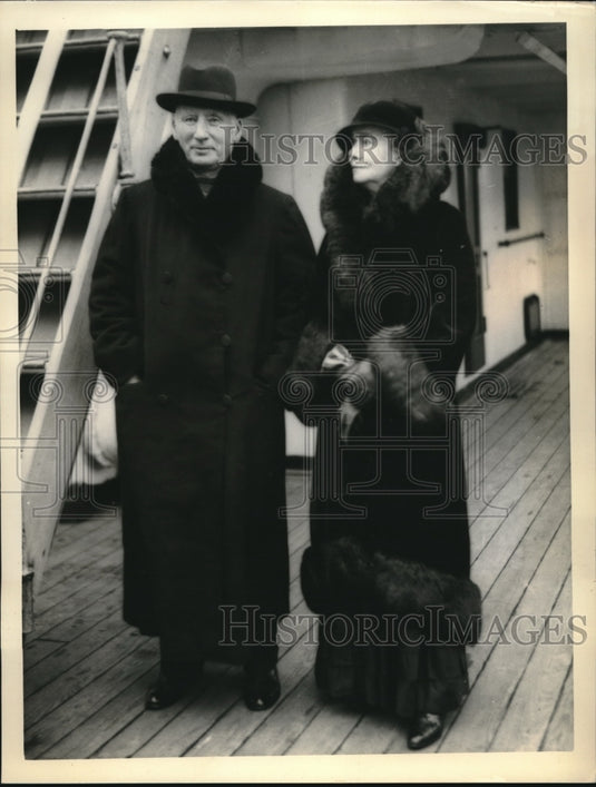 1934 Press Photo Boston, Mass Sir Thomas & Lady Frances Esmonde of Ireland - Historic Images