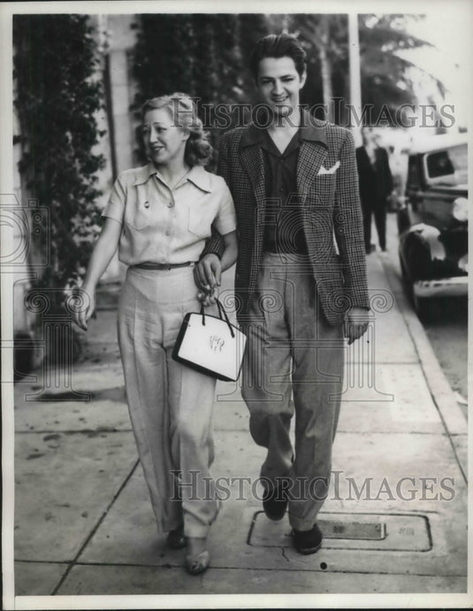1938 Press Photo Countess De Porceri & son Robert Scott in Palm Beach, Fla.-Historic Images