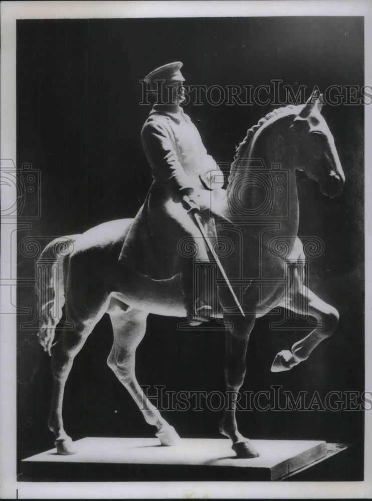 1937 Press Photo Versailles, France model of Gen John J Pershing statue - Historic Images