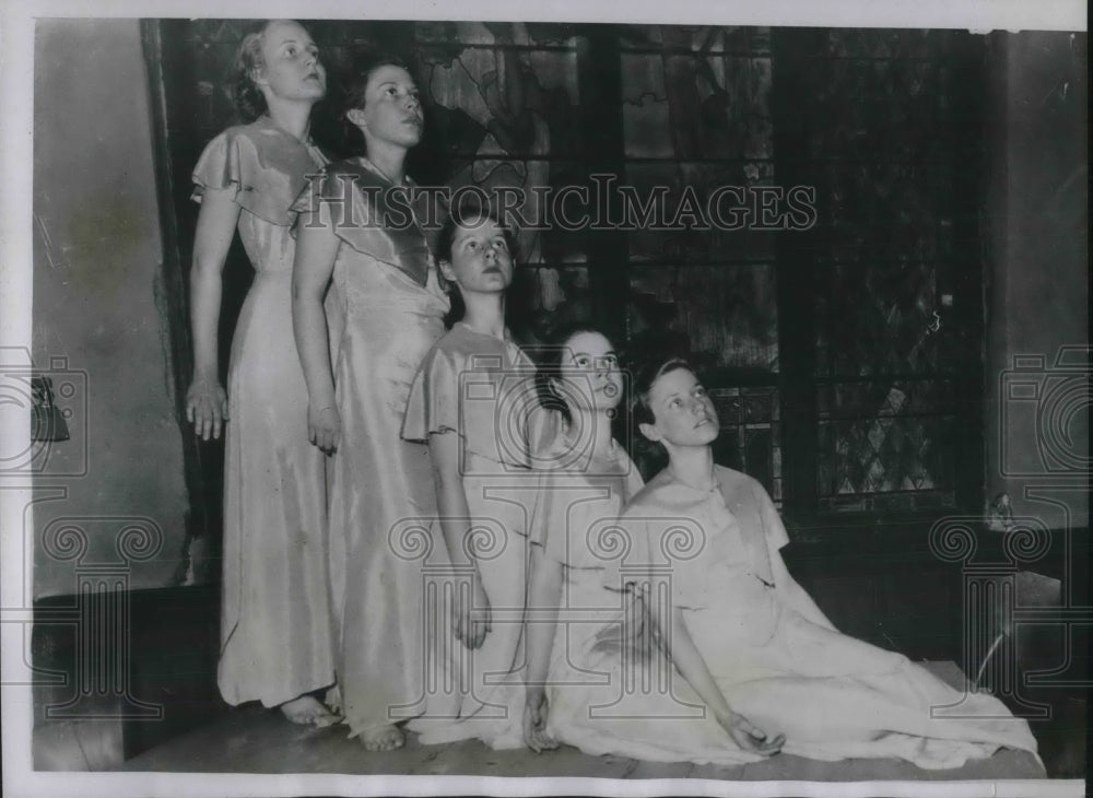 1935 Press Photo Students at Christian College in Columbia, Mo - Historic Images