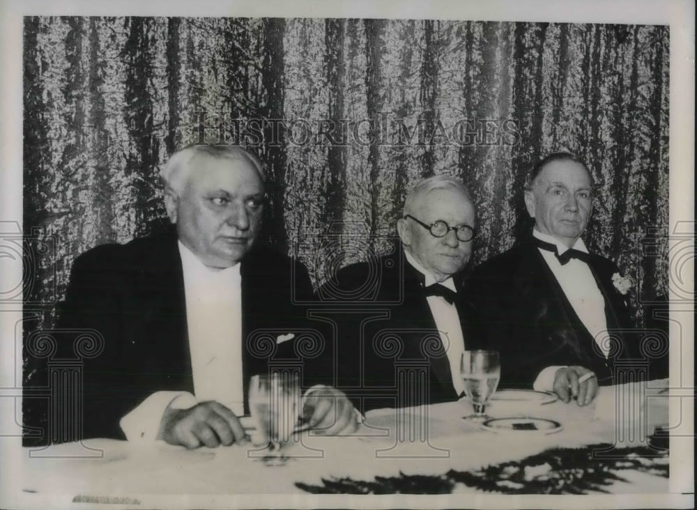 1934 Press Photo Daniel C. Roper, Sen. William Dietrich John A McGarry - Historic Images