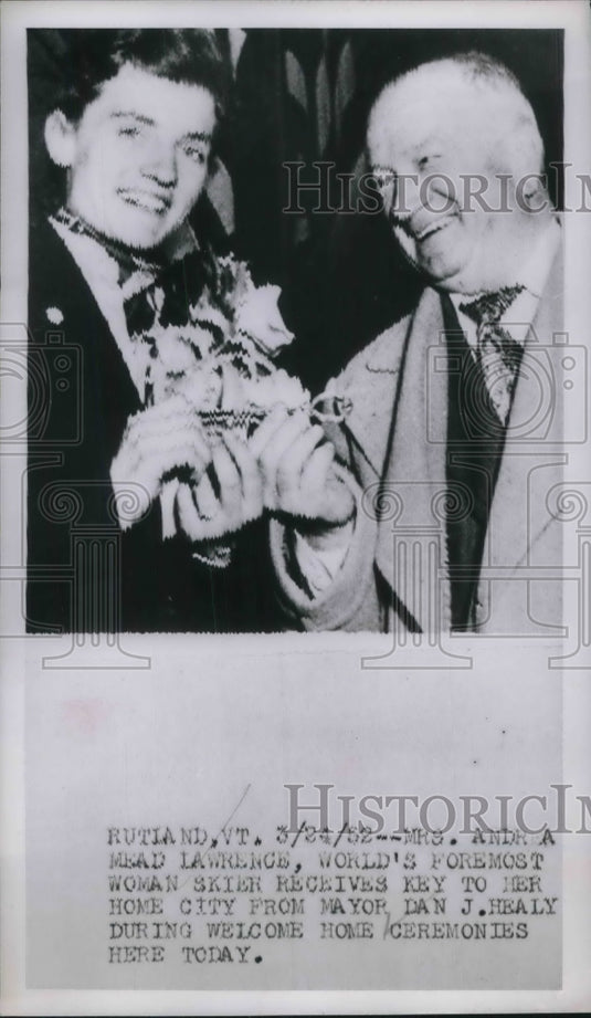 1952 Mrs Andrea Mead Lawrence Worlds Foremost Woman Skier - Historic Images