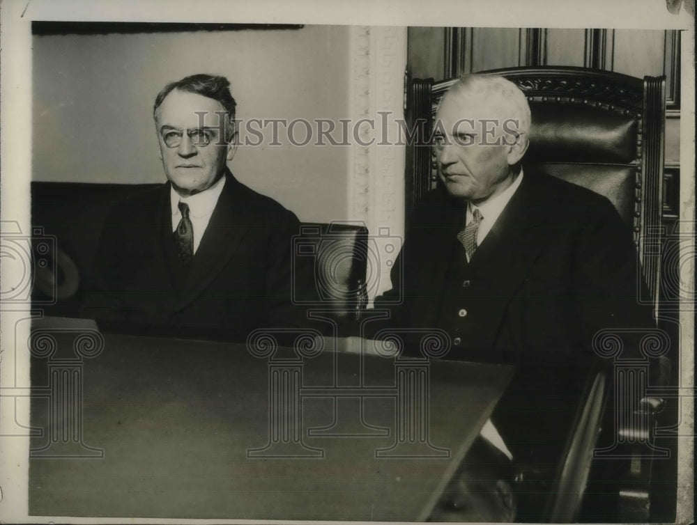 1930 D.C. Amb to Mex Dwight Morrow &amp; Sec of State Kellogg - Historic Images