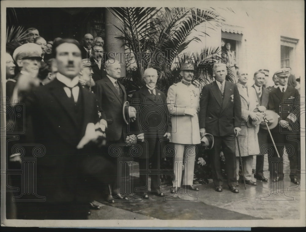 1927 American Legionaires in Paris, Gen Pershing, Cmdr Savage - Historic Images