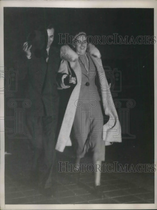 1937 Press Photo Allan Henry Hoover Son of Former Pres & Bride Margaret Coberly - Historic Images