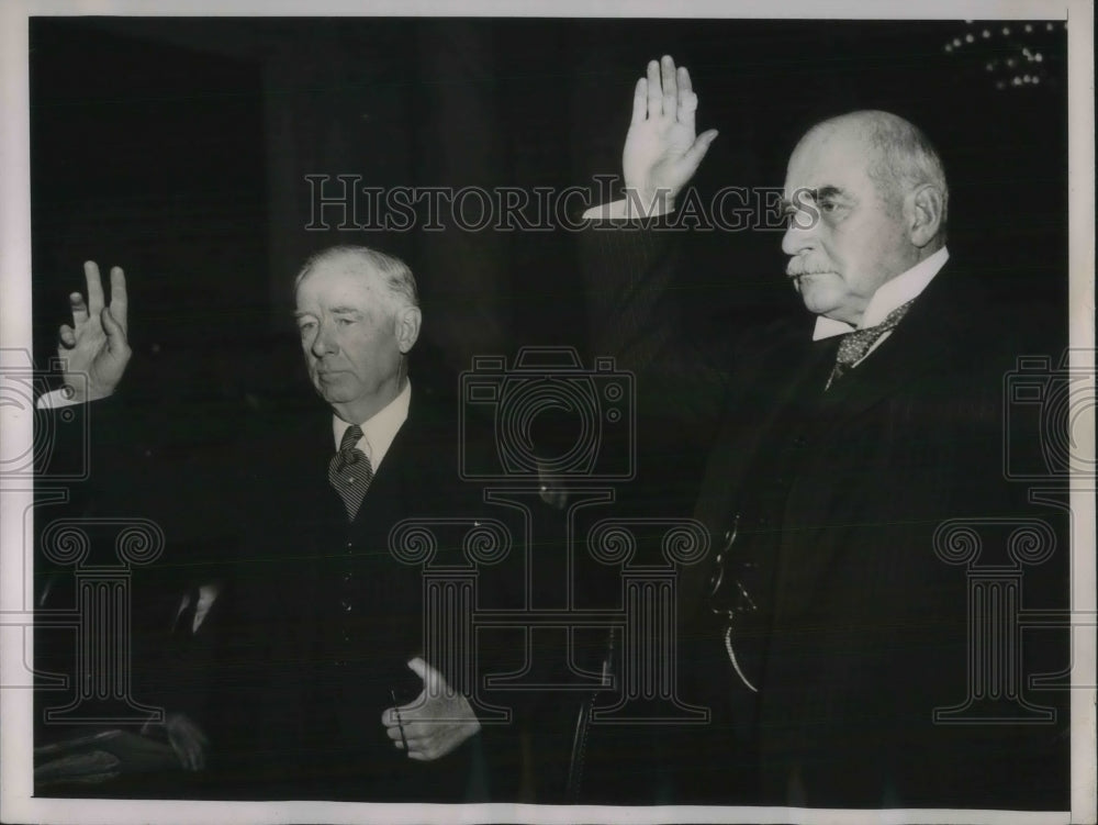 1936 JP Morgan T partner Thomas Lamont at Senate comm - Historic Images