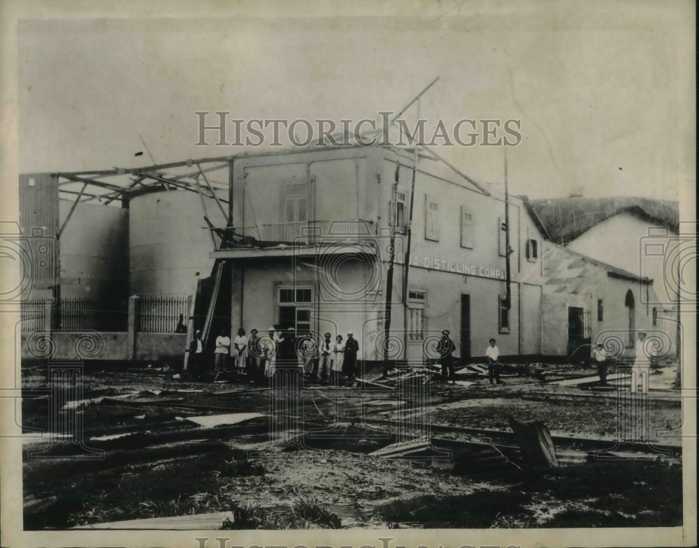 1935 A distillery in ruins after a fire-Historic Images