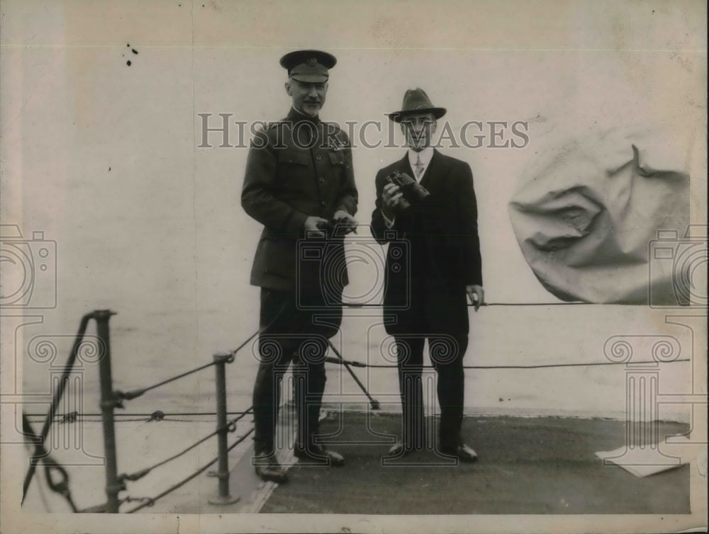1919 N.D. Baker and Maj P.C. March shown on Dumuth Harbor - Historic Images