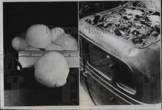 1938 Press Photo Hailstorm Caused $100000 Damage In Duncan, OK - Historic Images