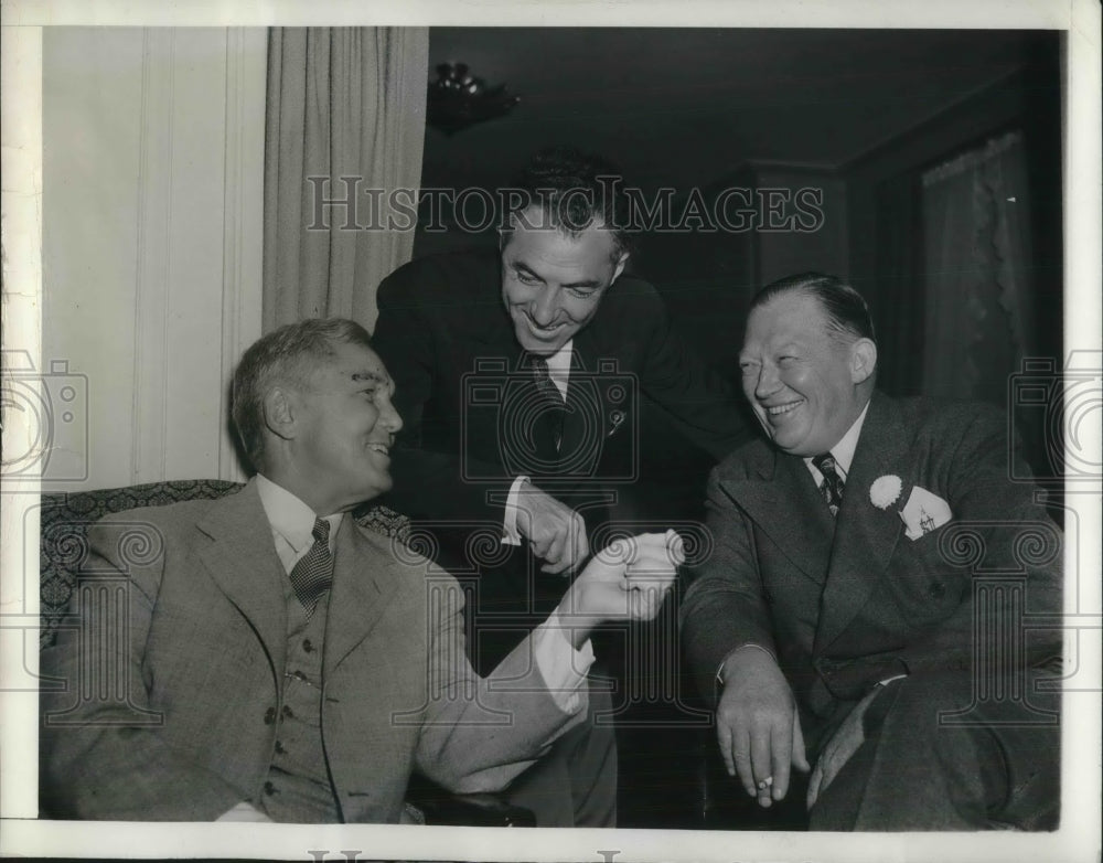 1941 Press Photo Larry McPhail President Brooklyn Dodgers & NL Pres Ford Frick - Historic Images