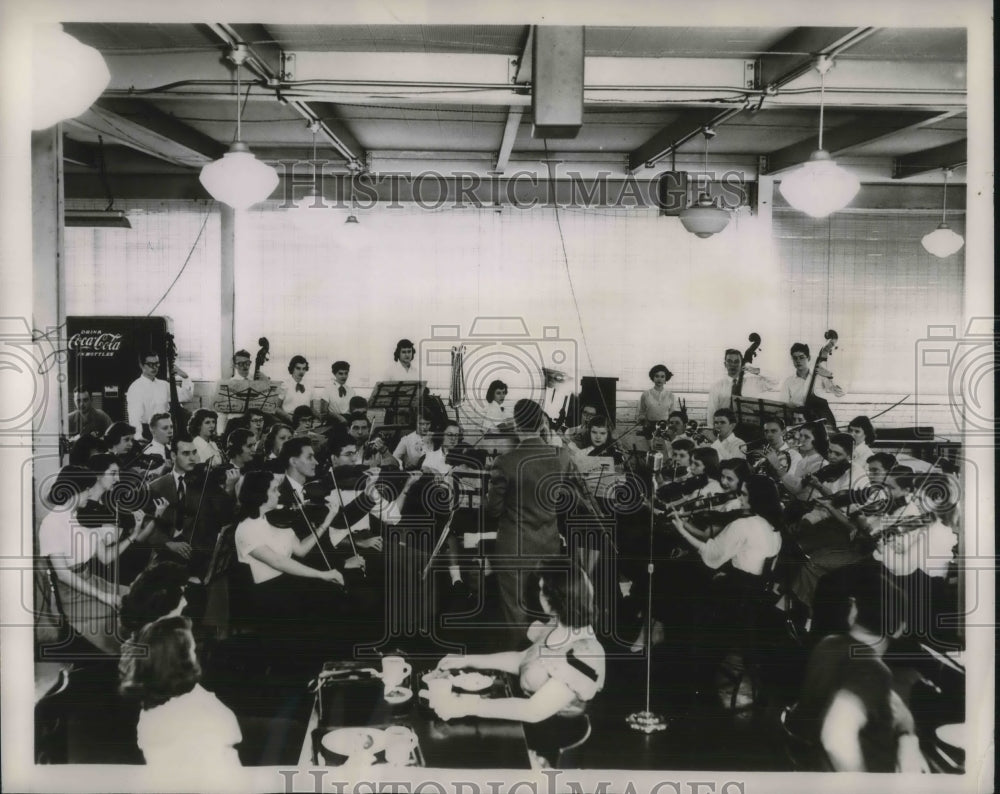 1953 Marion County, Indiana, HS Orchestra playing - Historic Images