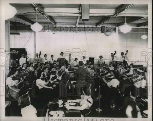1953 Marion County, Indiana, HS Orchestra playing - Historic Images