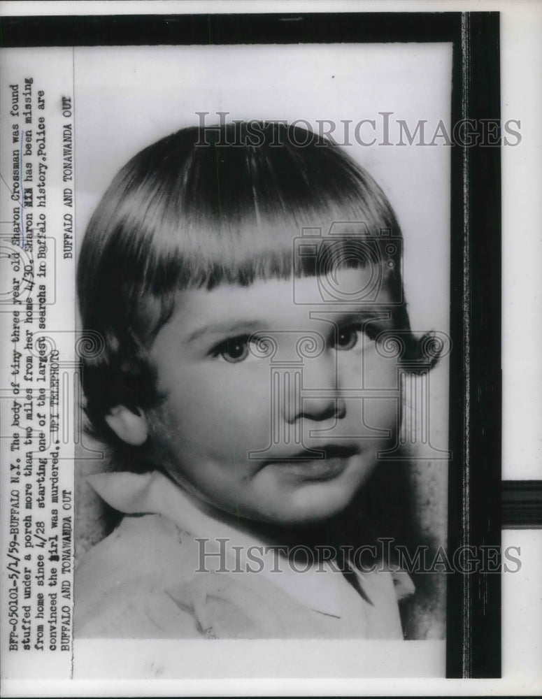 1959 Buffalo, NY Sharon Crossman, age 3 found murdered - Historic Images