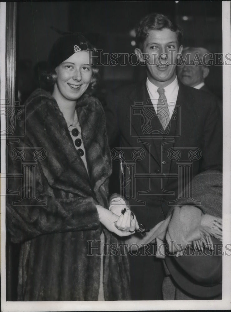 1933 Miss Audry Nancy Campbell, brother Colin L. Campbell - Historic Images