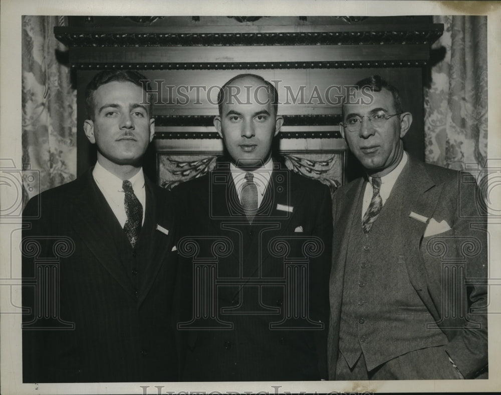 1933 Ralph Colbert, Al Siegel,Dr David Selman ZBT conclave - Historic Images