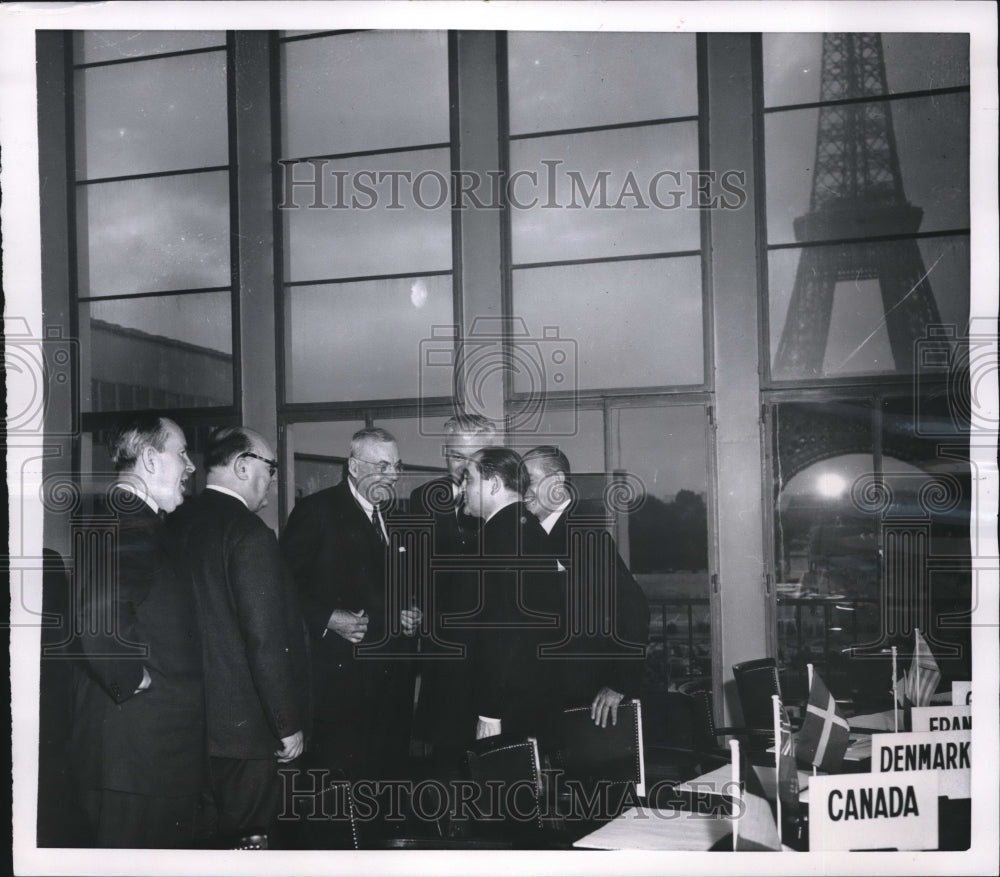 1954 John Foster Dulles Signs NATO Agreement With French Officials - Historic Images