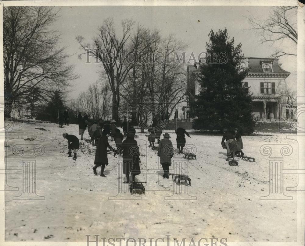 1926 Girl Scouts attend Winter Sports Jamboree at Clembrook, MASS - Historic Images