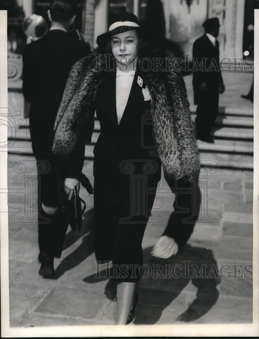 1937 Press Photo Mary Kirk Brown William Seymour Drunk Driving - Historic Images
