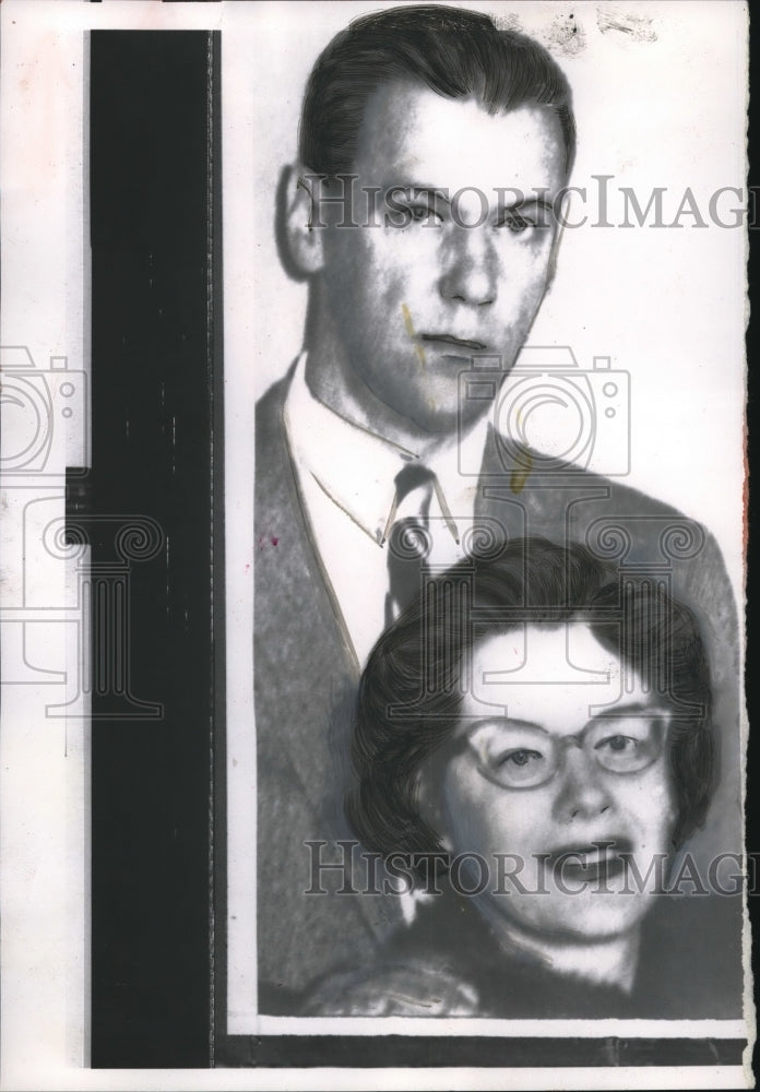 1957 Press Photo Dr. Frank E Schwartz, wife Jean involved in wife &amp; home trande - Historic Images