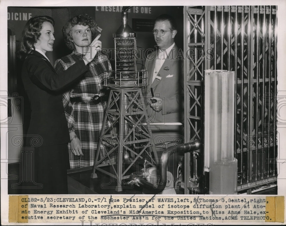 1947 Press Photo Cleveland,Ohio Sue Frazier, Tom Gentel at Mid America Expo-Historic Images