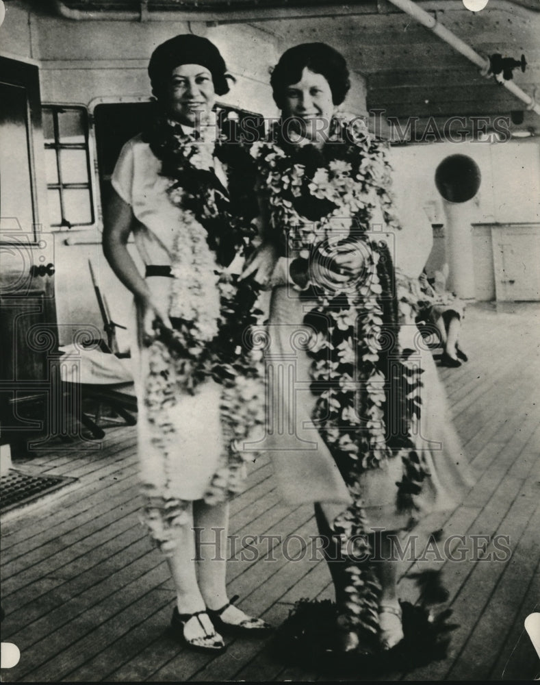 1928 Press Photo Florence G. Farley in Hawaii-Historic Images